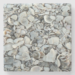 coastal Shell Natural Pattern Steinuntersetzer