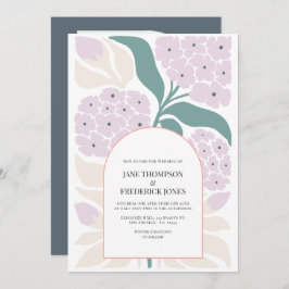 Coastal Spring Floral Modern Spring Wedding Einladung