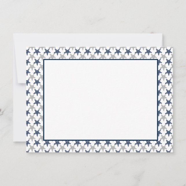 Coastal Starfish Flat Note Card  Mitteilungskarte (Vorderseite)