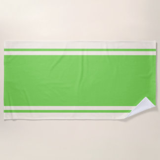 Coastal Stripe Beach Towel - Lime & Cream Strandtuch