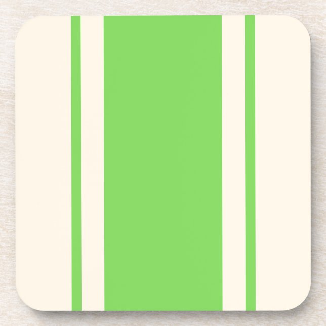 Coastal Stripe Coaster - Lime & Cream Getränkeuntersetzer (Vorderseite)