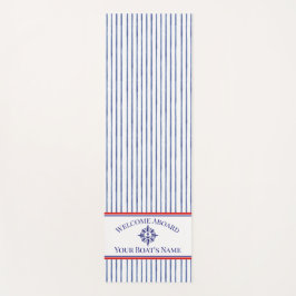  Coastal Stripe Monogram Boat Name Design Yogamatte