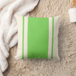 Coastal Stripe Throw Pillow – Lime & Cream Kissen