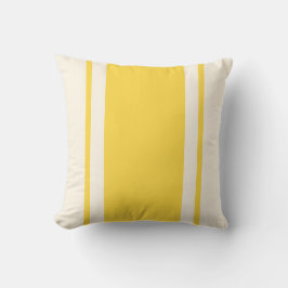 Coastal Stripe Throw Pillow – Yellow & Cream Kissen