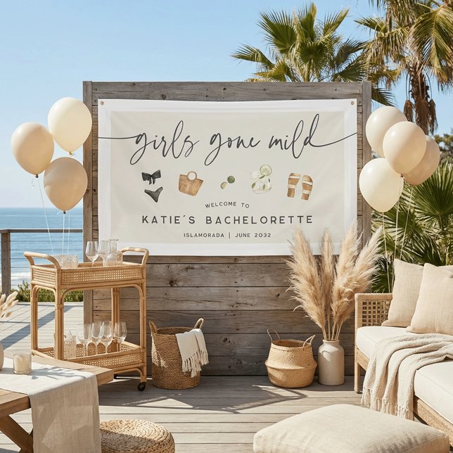 Coastal Summer "Girls Gone Mild" Bachelorette Banner (Von Creator hochgeladen)