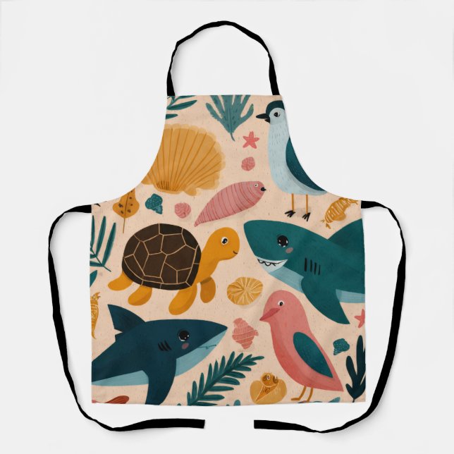 Coastal Sun All-Over Print Apron Gift Schürze (Vorderseite)