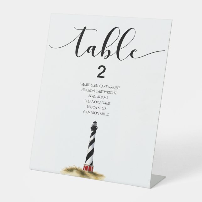 Coastal Table Signs Sockelschild (Vorderseite)