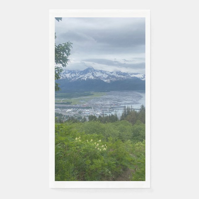 Coastal Town View - Nature Guest Towel Serviette (Vorderseite)