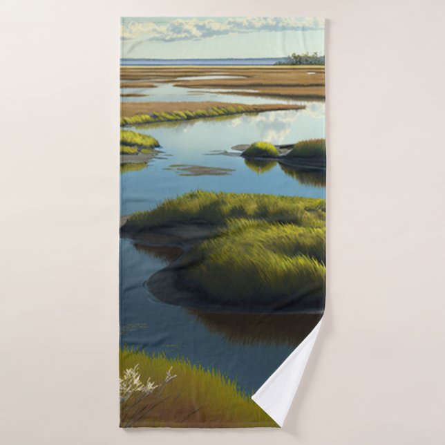 Coastal Tranquility Badehandtuch (Badehandtuch)