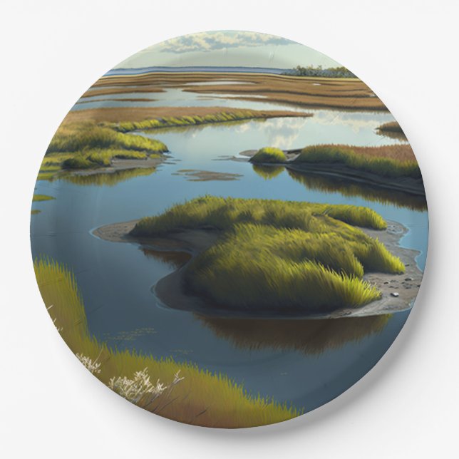 Coastal Tranquility Pappteller (Vorderseite)