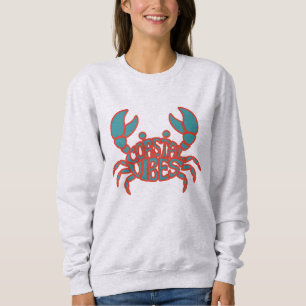 Coastal Vibes Krabben Sommer Strand Sweatshirt
