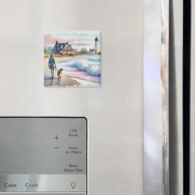 Coastal Walk to Lighthouse at Sunset Magnet (In Situ (Kühlschrank))