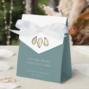 Coastal Watercolor Oyster Wedding Geschenkschachtel