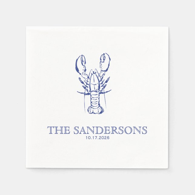 Coastal Wedding Napkin Serviette (Vorderseite)