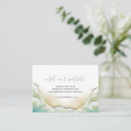 Coastal Wedding Website Beiheft Karte Green