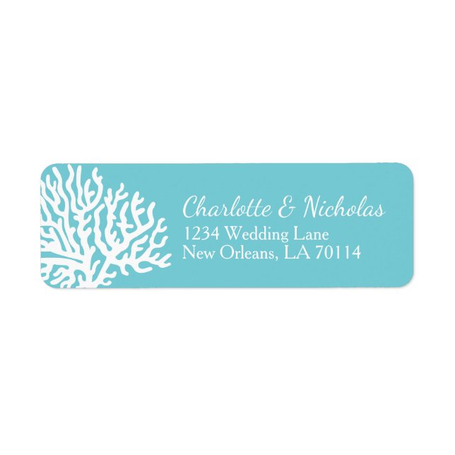 Coastal White Sea Coral Couple's Names Wedding (Vorne)
