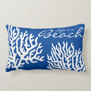 Coastal White Sea Coral Life ist ein Strand Lendenkissen