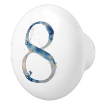 Coastal Zuhause Blue Braune Aquarellfarbe Nr. 8