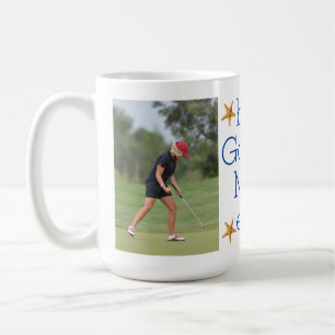Coastal Zwei-Foto Best Golfing Mama je Kaffee Tass Kaffeetasse