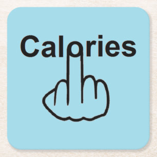 Coaster Calories Flip Rechteckiger Pappuntersetzer