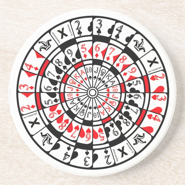 Coaster Dartboard Card Design Getränkeuntersetzer (Vorne)