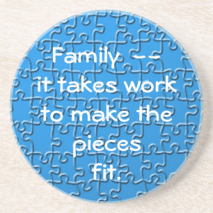 Coaster - Family takes work puzzle Untersetzer