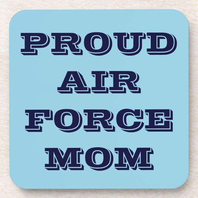 Coaster Set Proud Air Force Mom Untersetzer (Vorderseite)