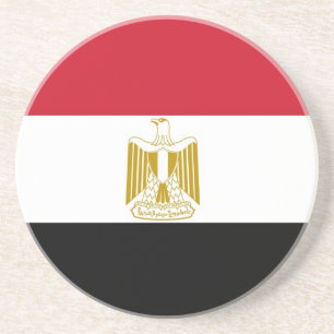Coaster with Flag of Egypt Untersetzer