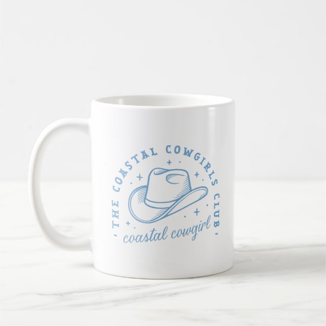 Coastgirl Hut Westküste blaue Ästhetik Kaffeetasse (Links)