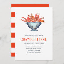 Coastic Chic Red CRAWFISH Seafood Boil Party