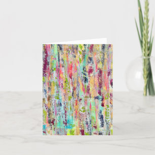 Coat many Colors Blank Note Card Dankeskarte