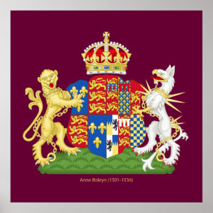 Coat of Arms Anne Boleyn Poster