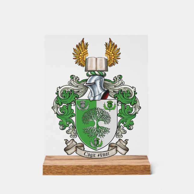 Coat of arms/Joyce Family Association Acrylschild (Vorderseite)