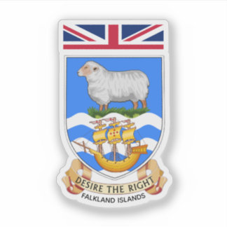 Coat of Arms of Falkland Islands Aufkleber