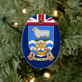 Coat of Arms of Falkland Islands Keramik Ornament