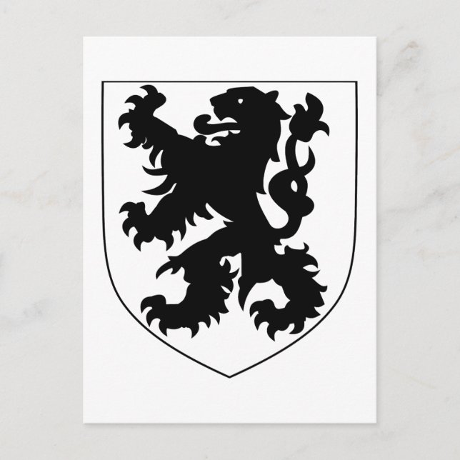 Coat of Arms of Flanders Postkarte (Vorderseite)