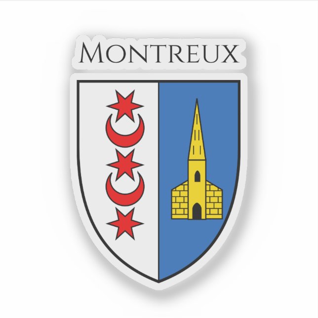 Coat of arms of Montreux, Switzerland Aufkleber (Vorderseite)