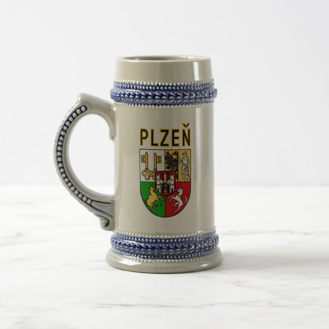 Coat of Arms of Plzeň, Czech Republic Bierglas (Links)
