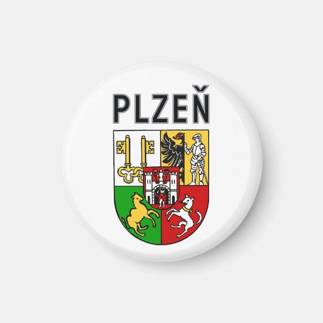 Coat of Arms of Plzeň, Czech Republic Magnet (Vorne)