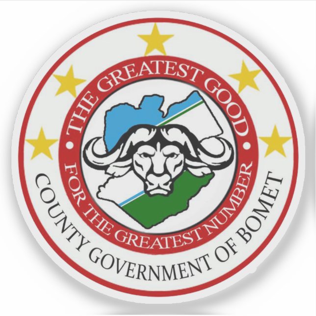 Coat of arms of the Bomet County,Republic of Kenya Aufkleber (Vorderseite)