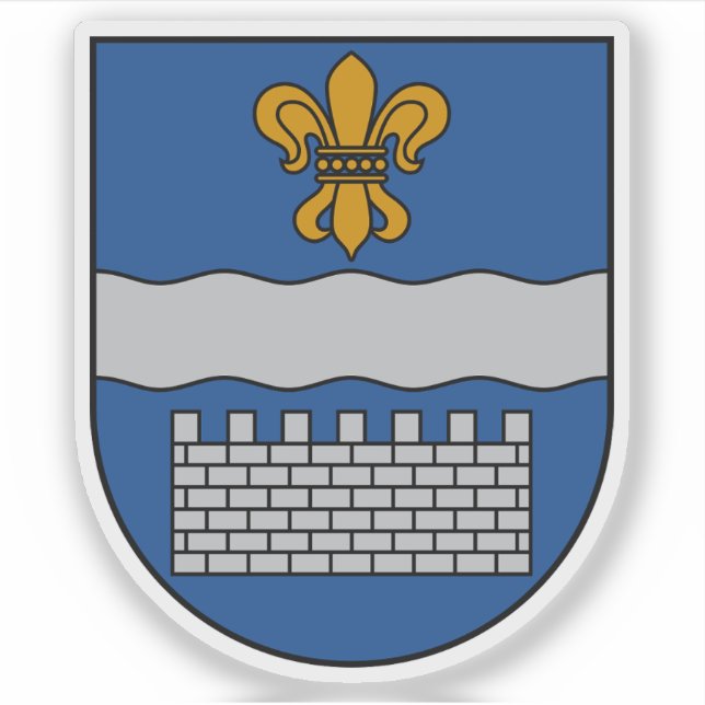 Coat of arms of the city of Daugavpils, Latvia Aufkleber (Vorderseite)