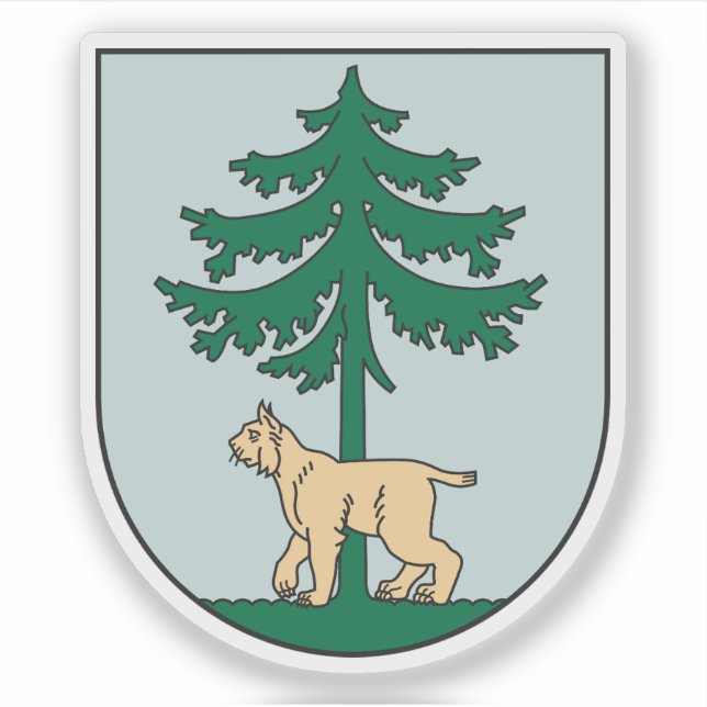 Coat of arms of the city of Jēkabpils, Latvia Aufkleber (Vorderseite)