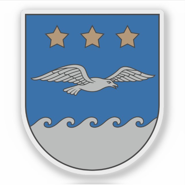 Coat of arms of the city of Jūrmala, Latvia Aufkleber (Vorderseite)