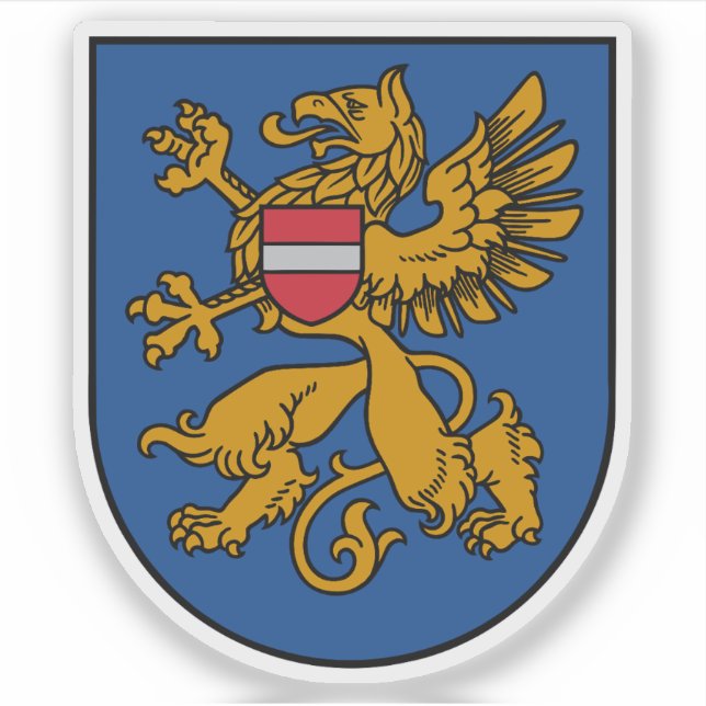 Coat of arms of the city of Rēzekne, Latvia Aufkleber (Vorderseite)