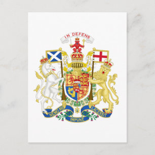 Coat of Arms of the United Kingdom in Scotland Postkarte