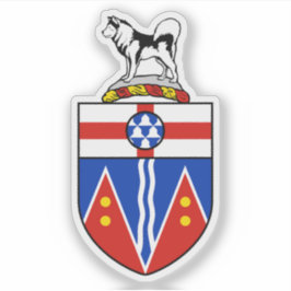 Coat of arms of the Yukon province, Canada Aufkleber