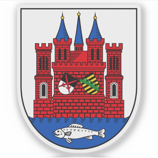 Coat of arms of Wittenberg, Germany Aufkleber (Vorderseite)
