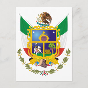 Coat of Arms Queretaro Offiziell Mexico Symbol Log Postkarte