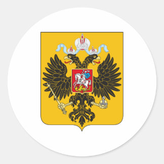 Coat of Arms Russian Empire Offizielles Russland L Runder Aufkleber