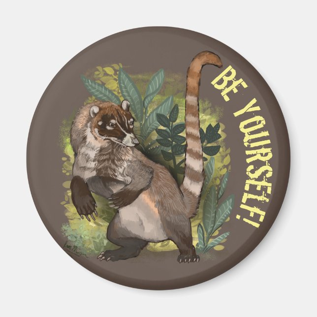 Coatamundi oder Weißnasen-Coati Magnet (Vorne)